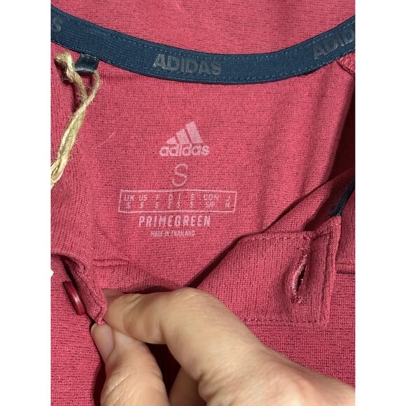 NWT Adidas Men Size Small Wild Pink Performance Athletic Golf Polo Shirt Go-To - Picture 8 of 10